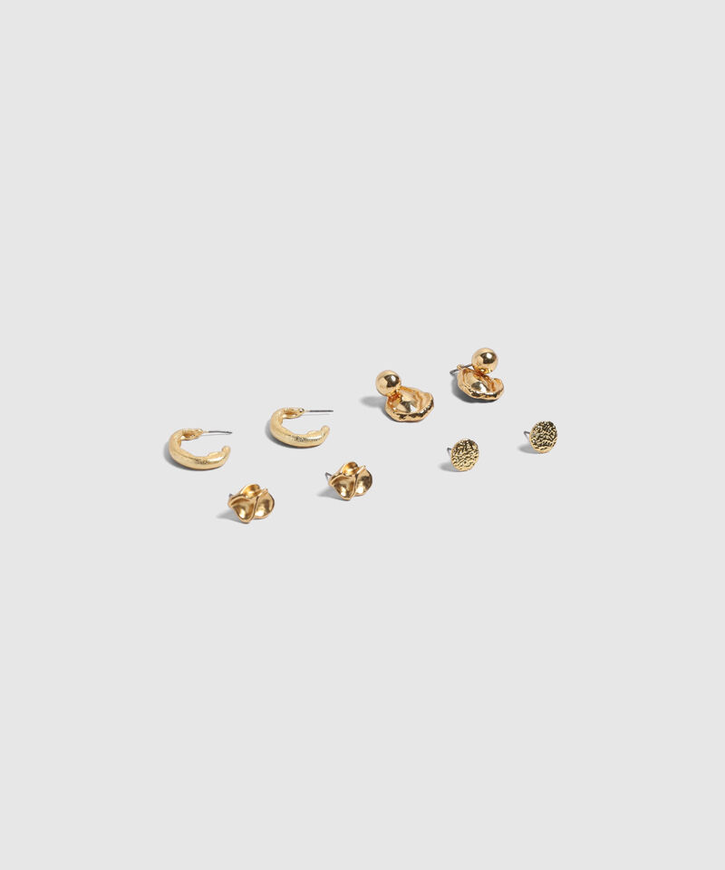 Set 4 Pares Aretes Estilo Org&aacute;nico Para Mujer