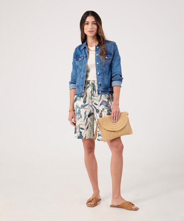 Bermuda larga estampada 