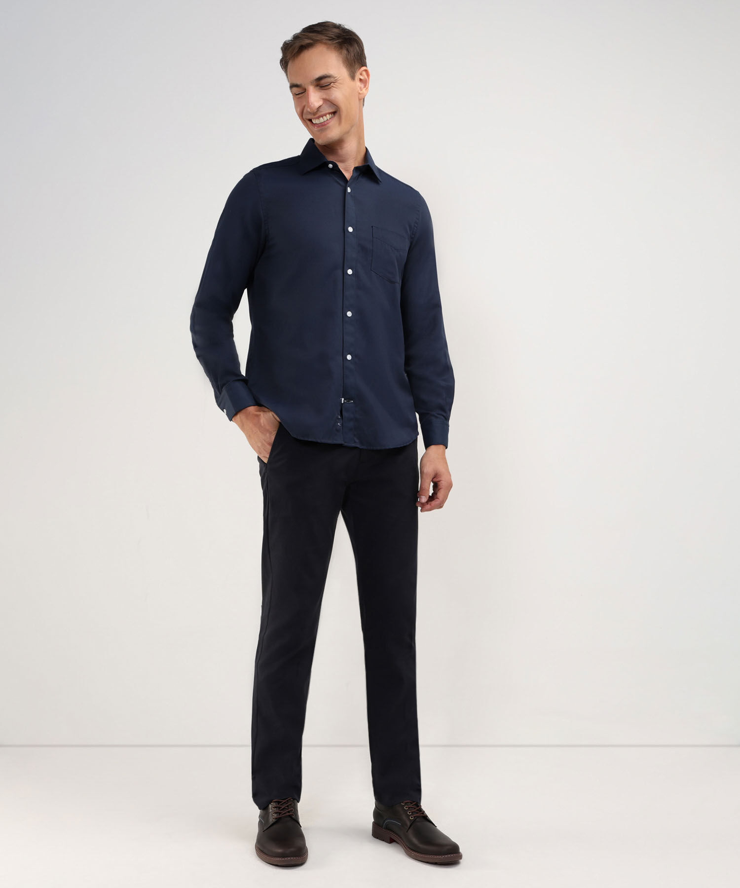 Camisa Corbatera Manga Larga