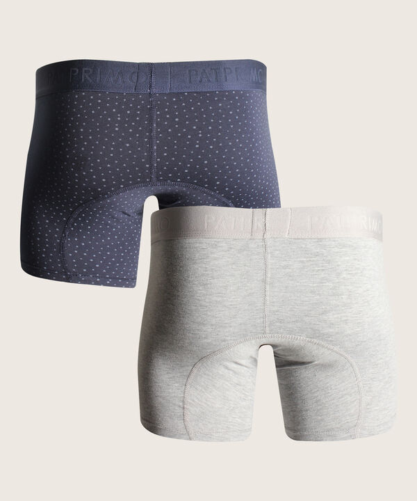 Boxer Pack X2 Pantaloncillo Medio El&aacute;stico Expuesto Estampado Mini - Unicolor