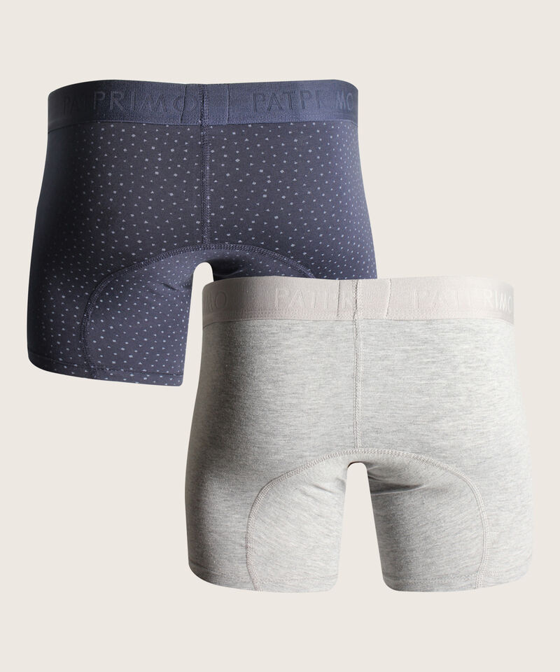 Boxer Pack X2 Pantaloncillo Medio El&aacute;stico Expuesto Estampado Mini - Unicolor
