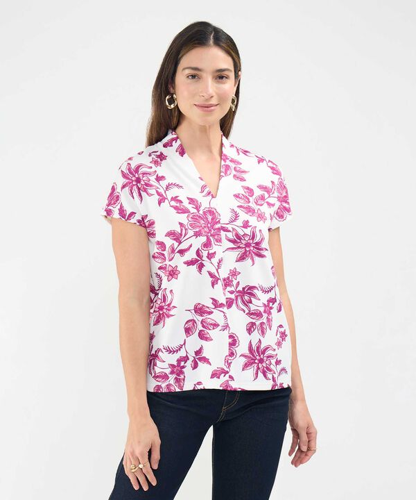 Camiseta Estampada Cuello en V image number null