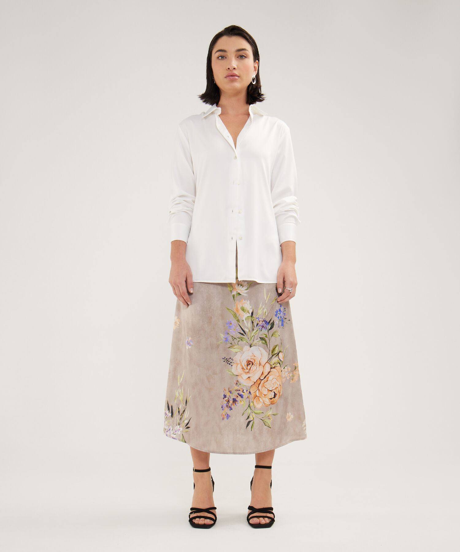 Camisa Manga Larga En Satin