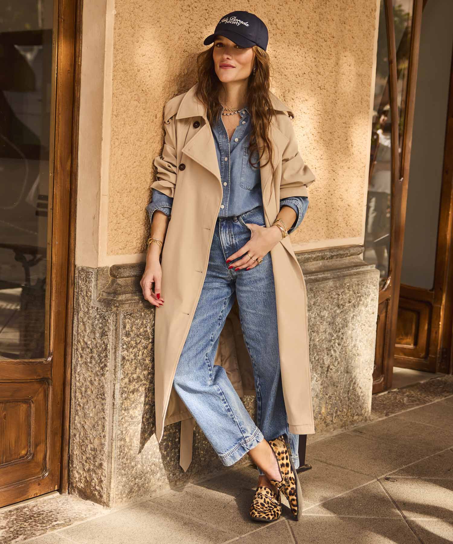 Jeans Recto Con Costura Lateral Para Mujer