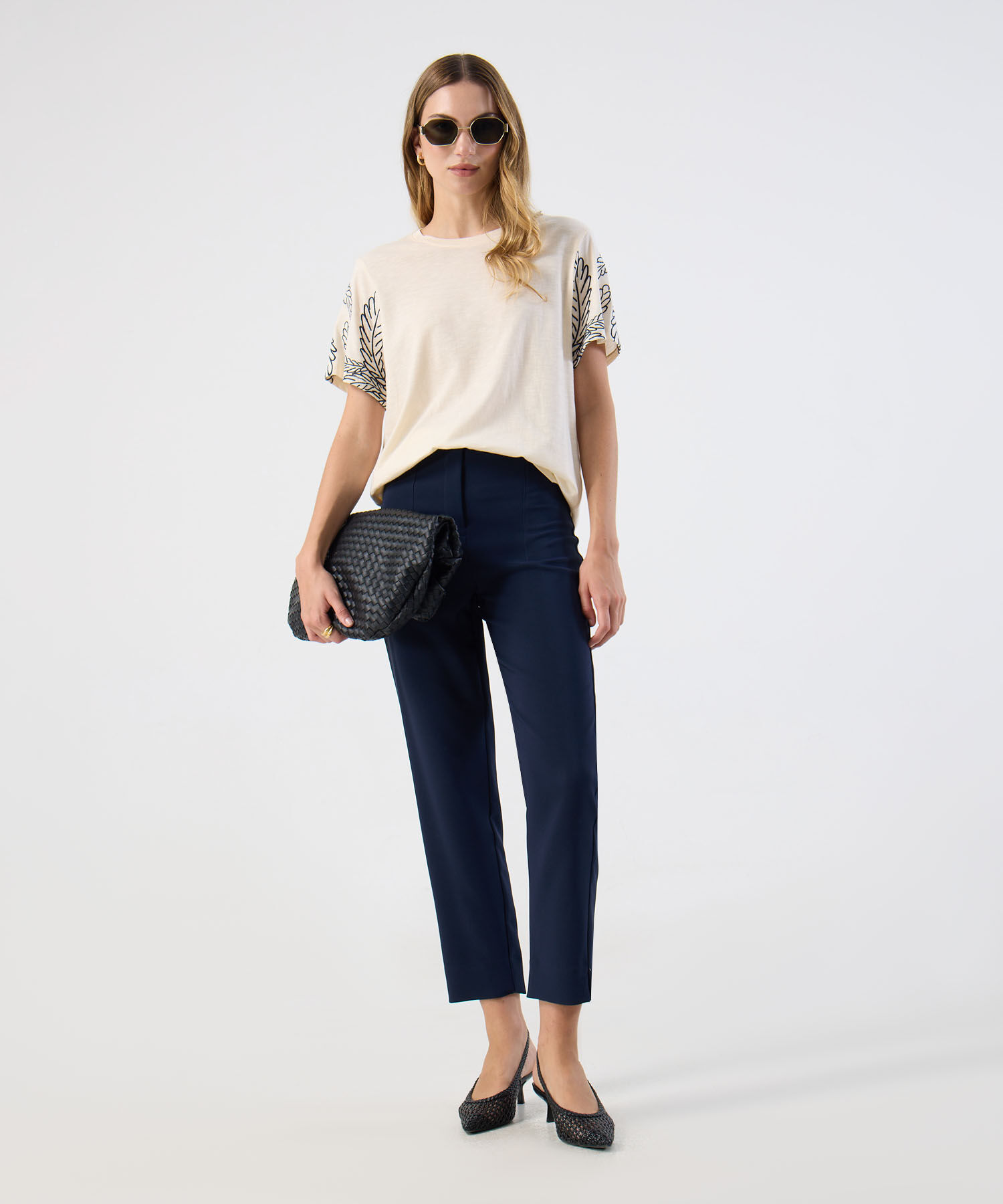 Pantal&oacute;n B&aacute;sico Formal Ajuste Tobillero Para Mujer