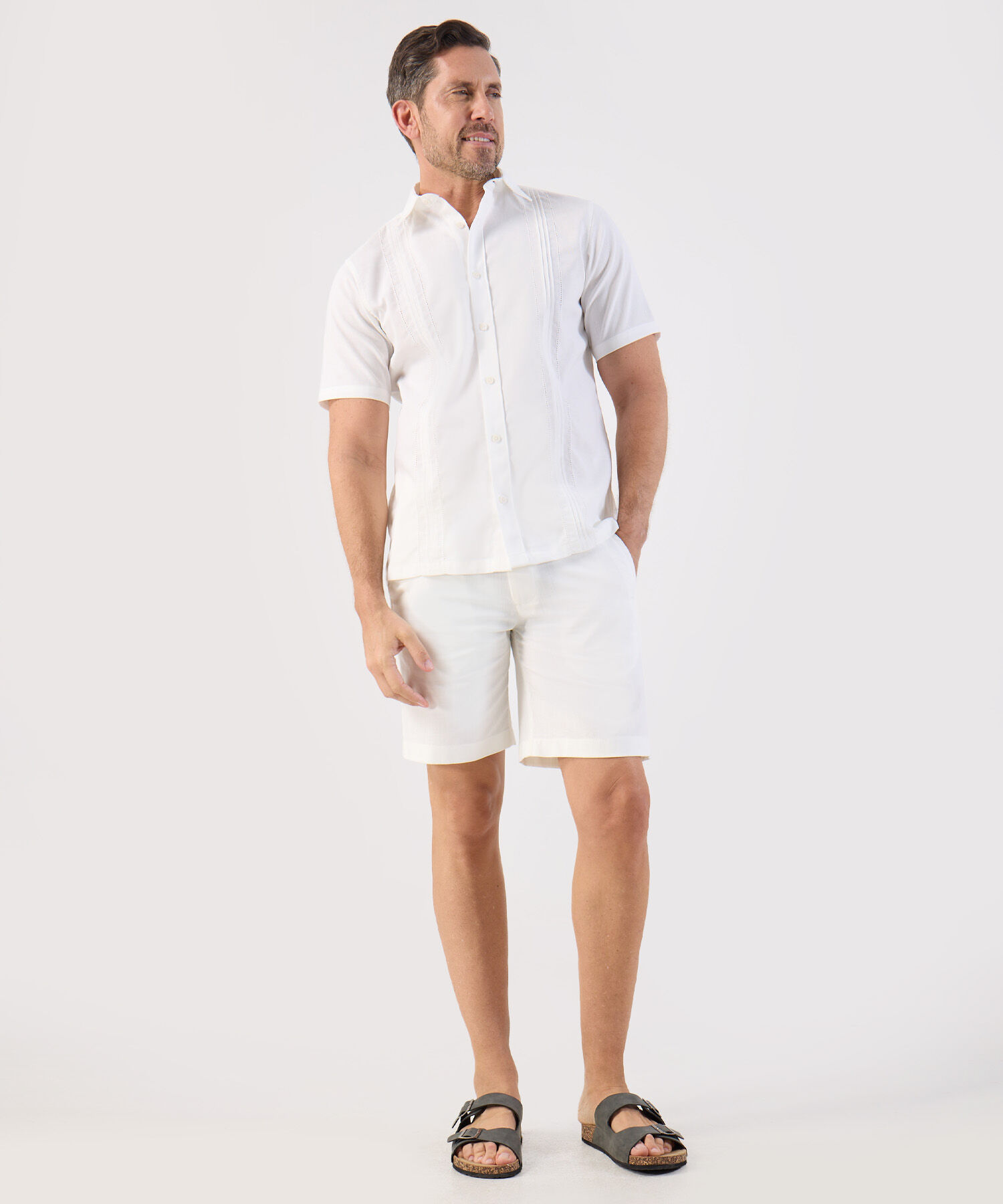 Bermuda Casual Con El&aacute;stico Para Hombre