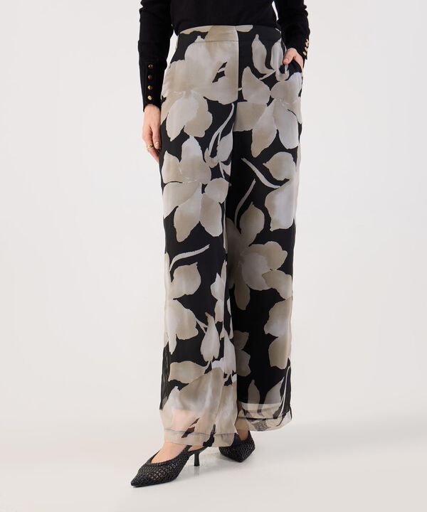 Pantal&oacute;n Fluido Estampado para Mujer image number null