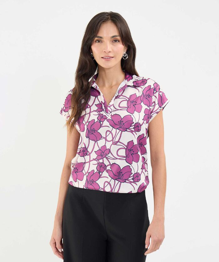 Blusa Satinada Estampada