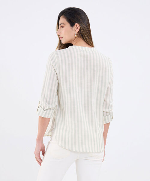 Blusa Manga Largacon Estampado A Rayas