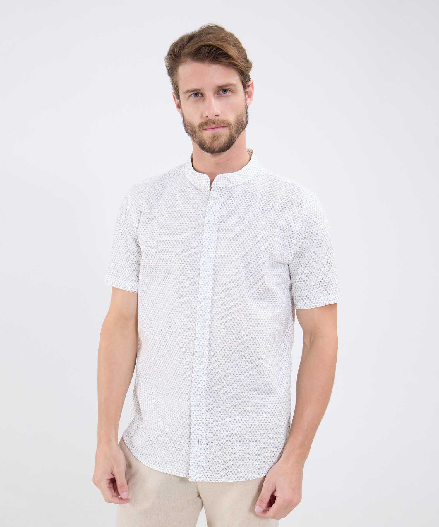 Camisa Estampada Manga Corta