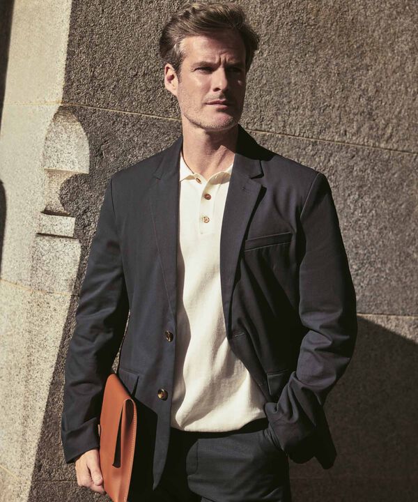 Polo De Punto Manga Corta Estilo Cl&aacute;sico Para Hombre image number null