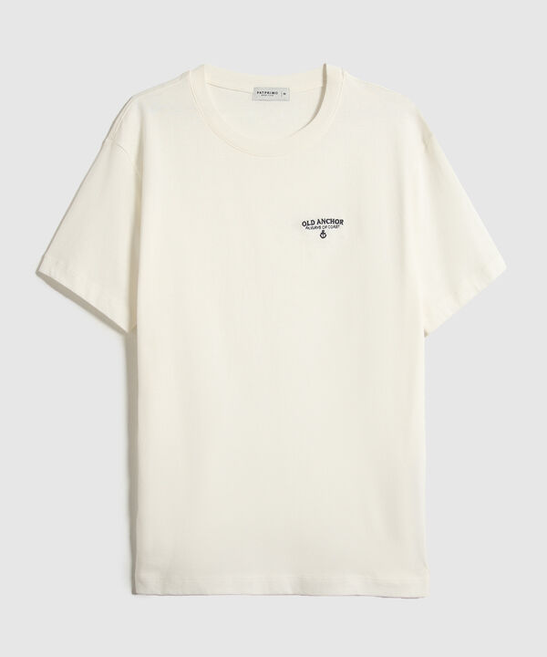 Camiseta Con Bordado Cuello Redondo image number null