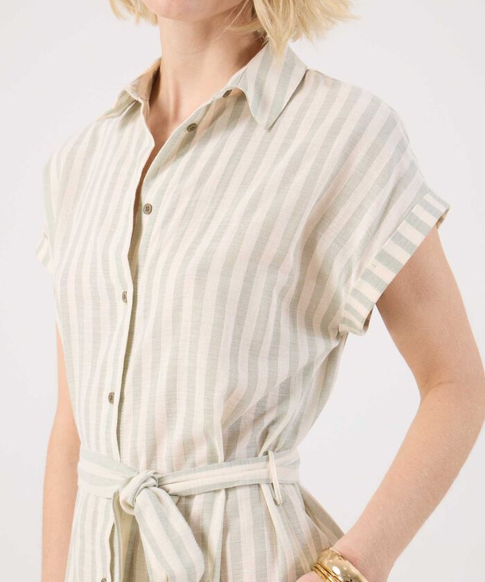 Vestido Camisero A Rayas