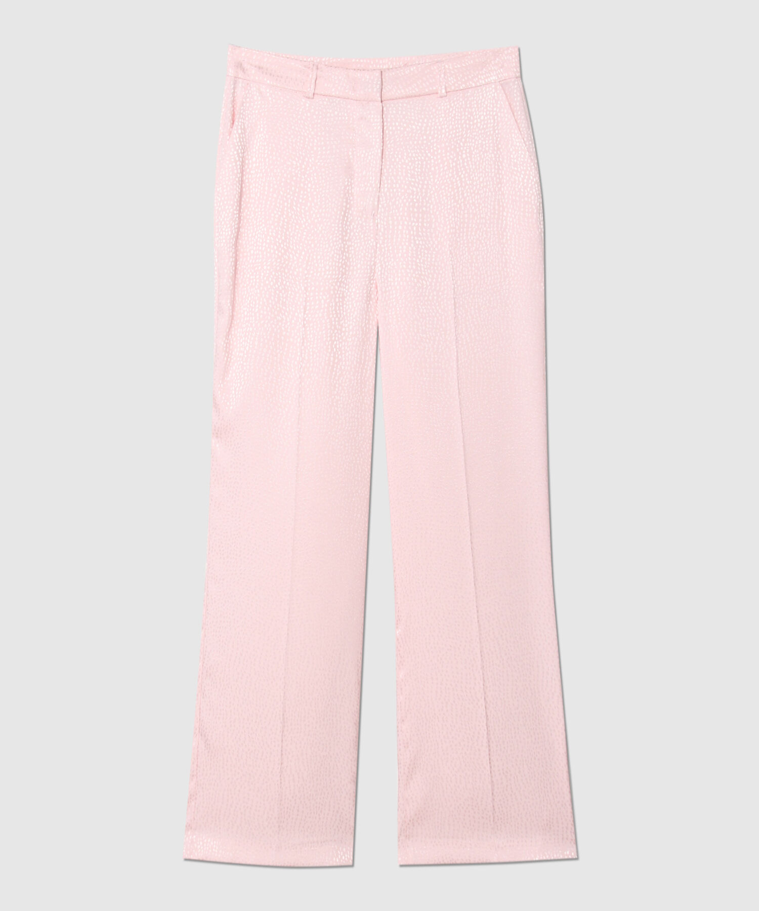 Pantalon Amplio Unicolor En Satin