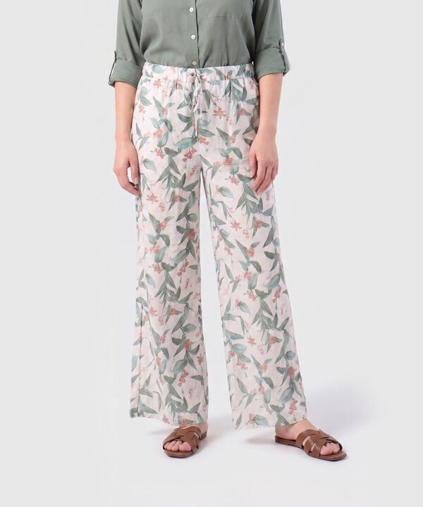 Pantal&oacute;n Fluido con Estampado Para Mujer image number null
