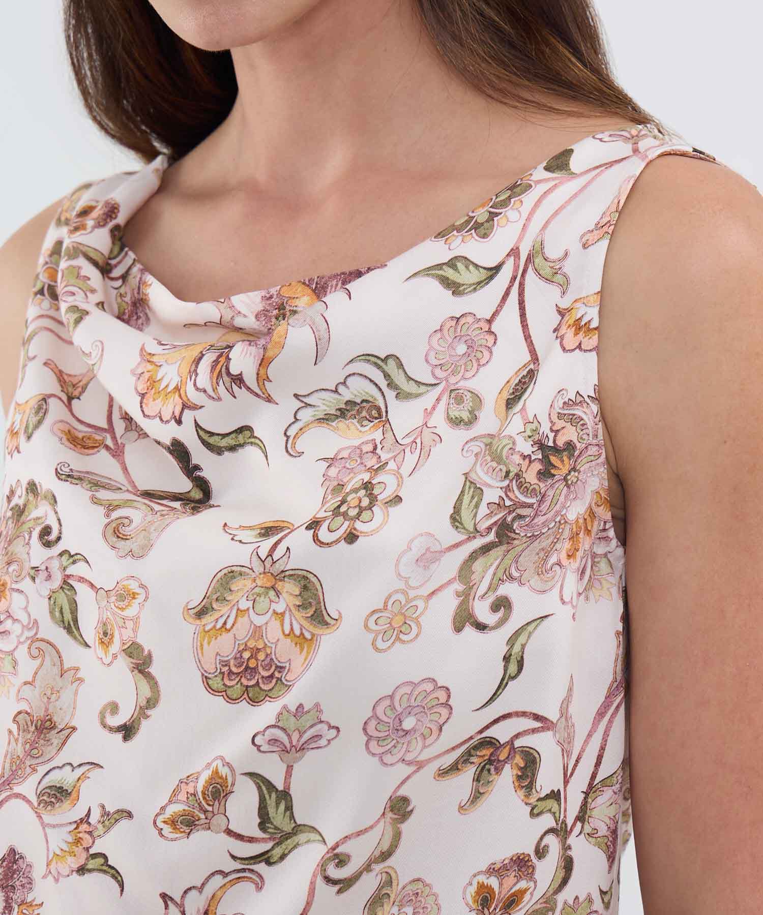 Blusa Estampada Manga Sisa