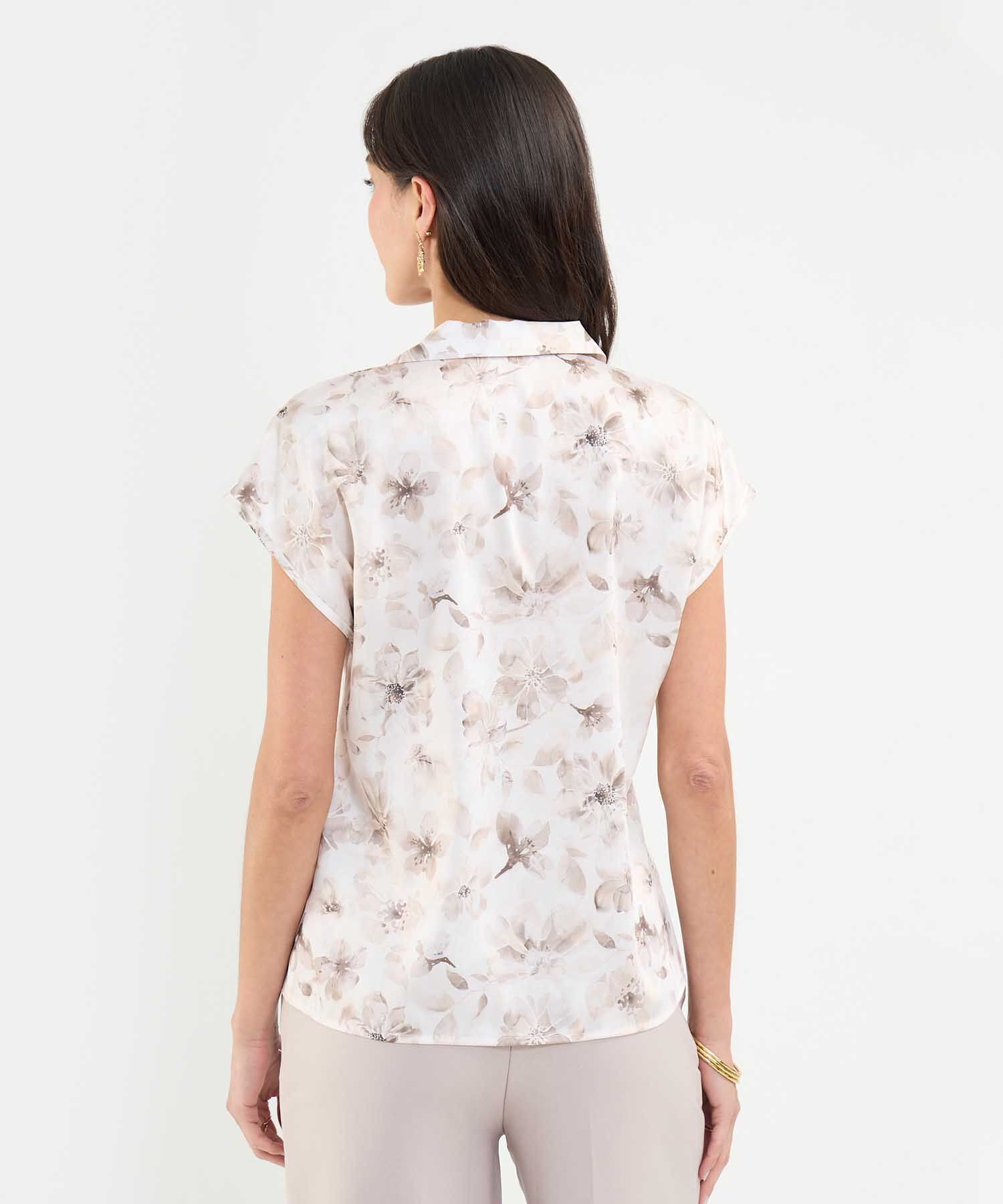 Blusa Satinada Estampada