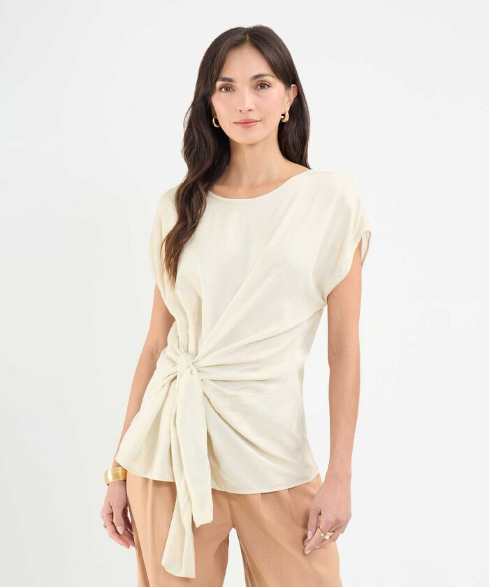 Blusa Estampada con Anudado