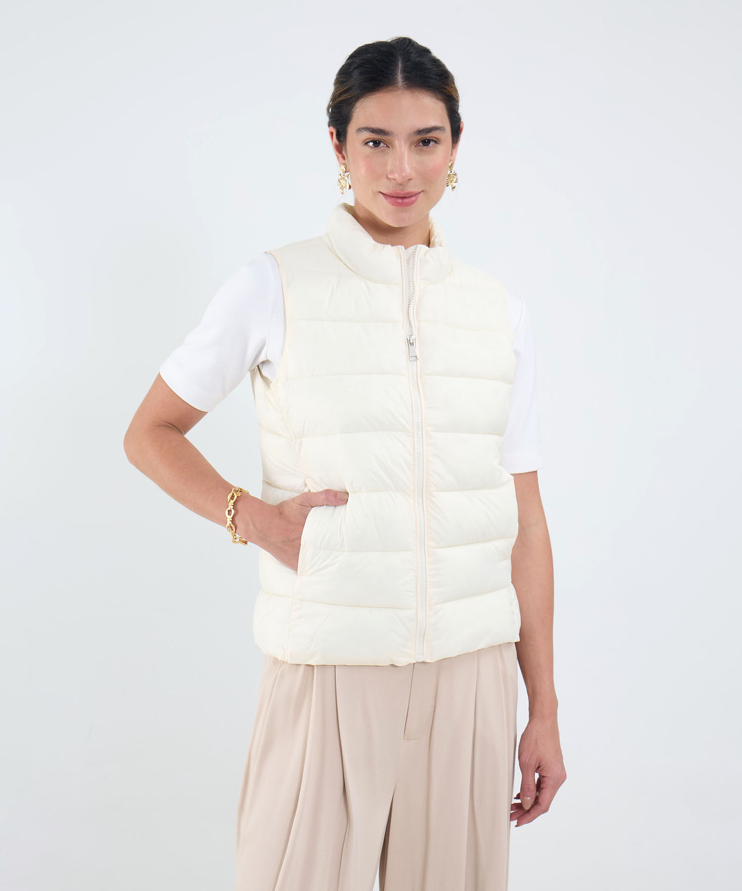 Chaleco Unicolor Acolchado