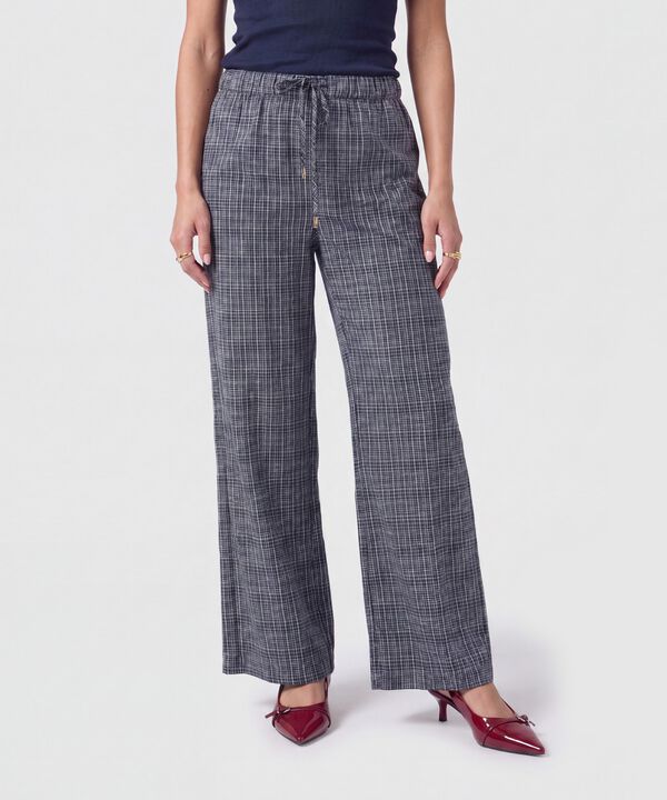 Pantal&oacute;n De Bota Ancha Con Cord&oacute;n Para Mujer image number null