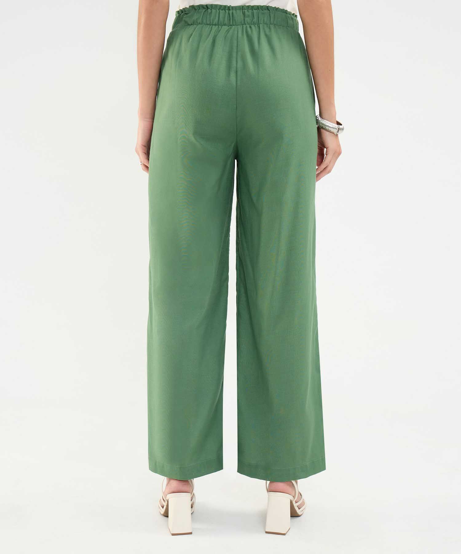 Pantalón Fluido en Efecto Lino