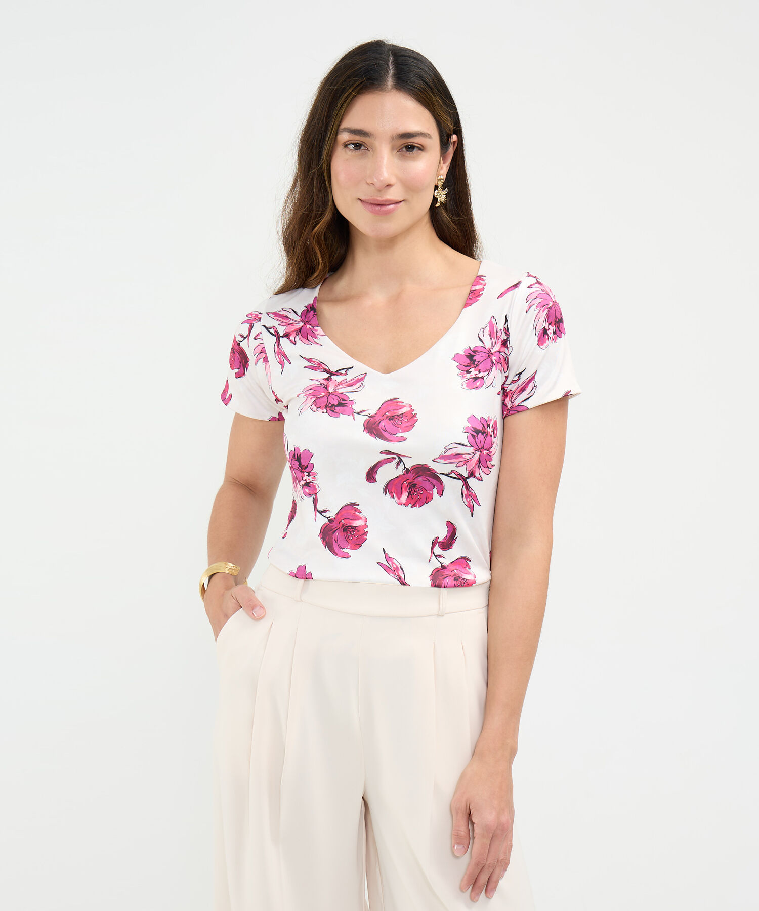 Camiseta Estampado Floral