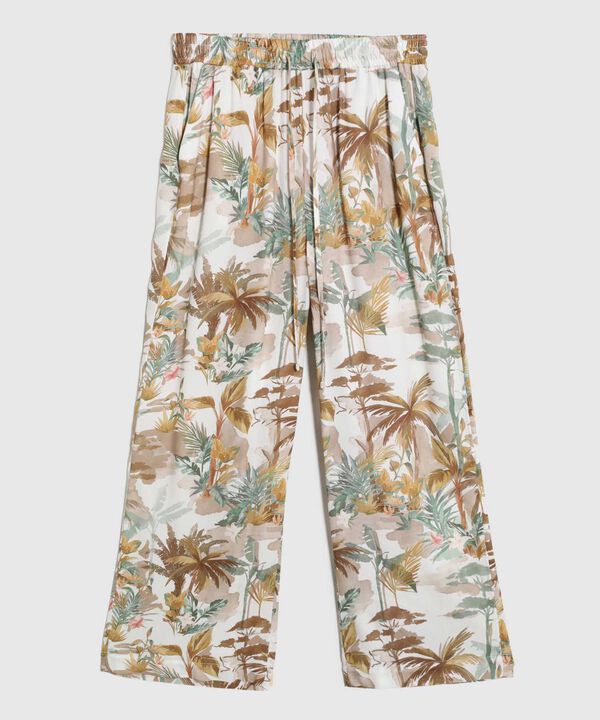 Pantal&oacute;n Fluido Estampado Para Mujer image number null