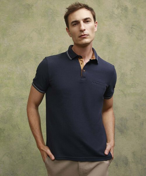 Polo Unicolor Para Hombre image number null