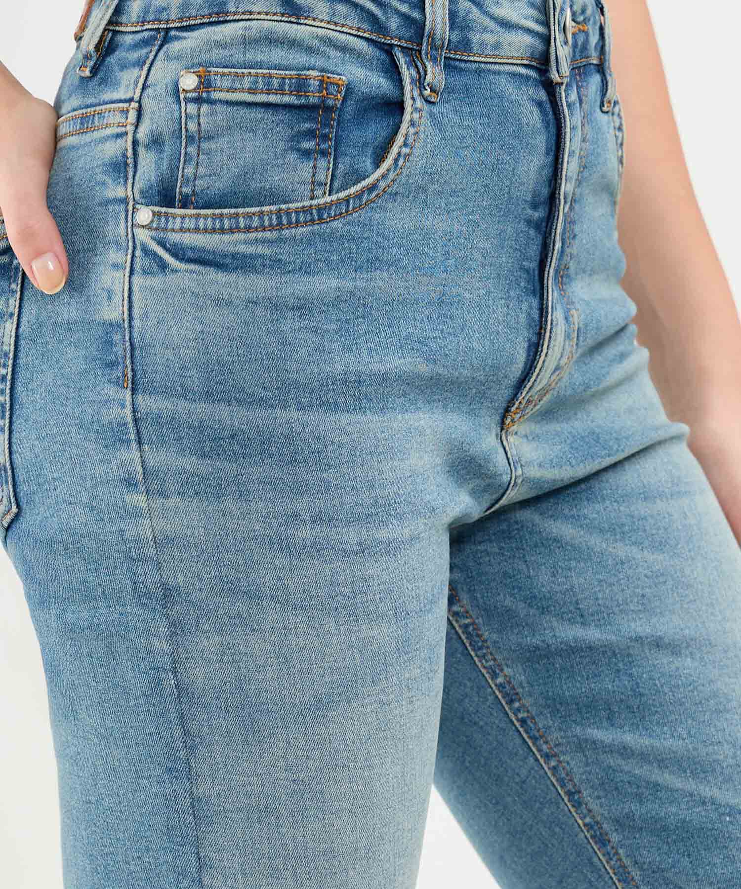 Jean Cropped Flare Para Mujer