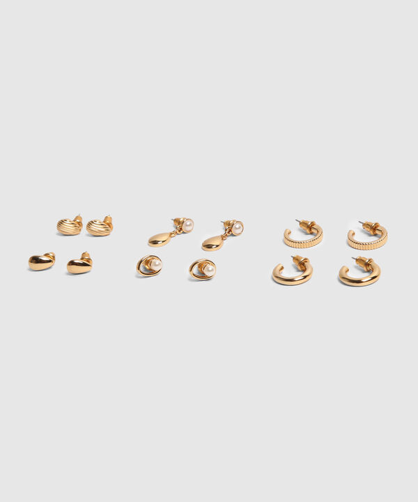 Set X6 Aretes Dorados 