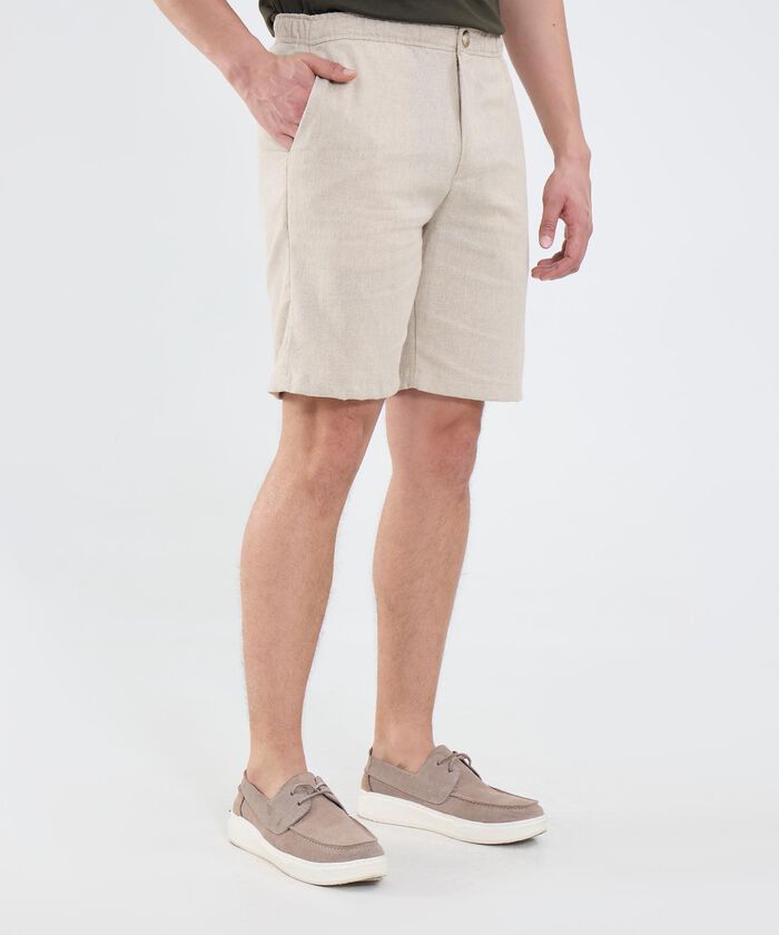 Bermuda En Lino Con Bolsillos