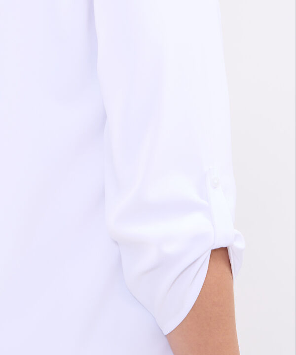 Blusa manga 3/4 unicolor para mujer