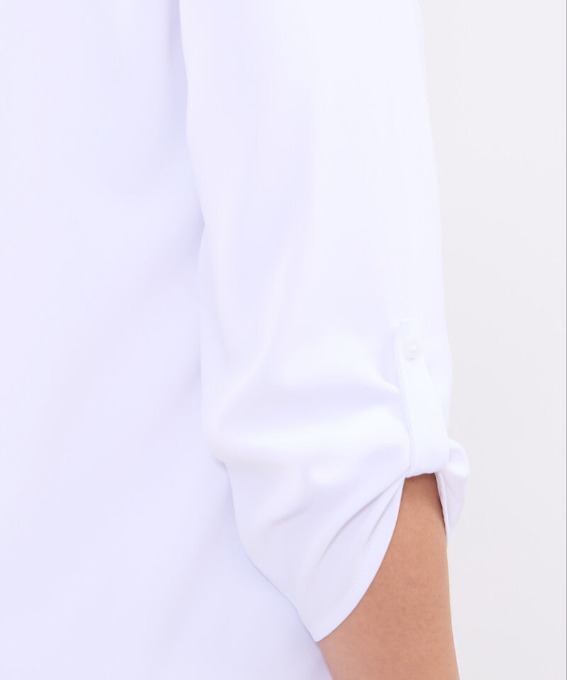 Blusa manga 3/4 unicolor para mujer