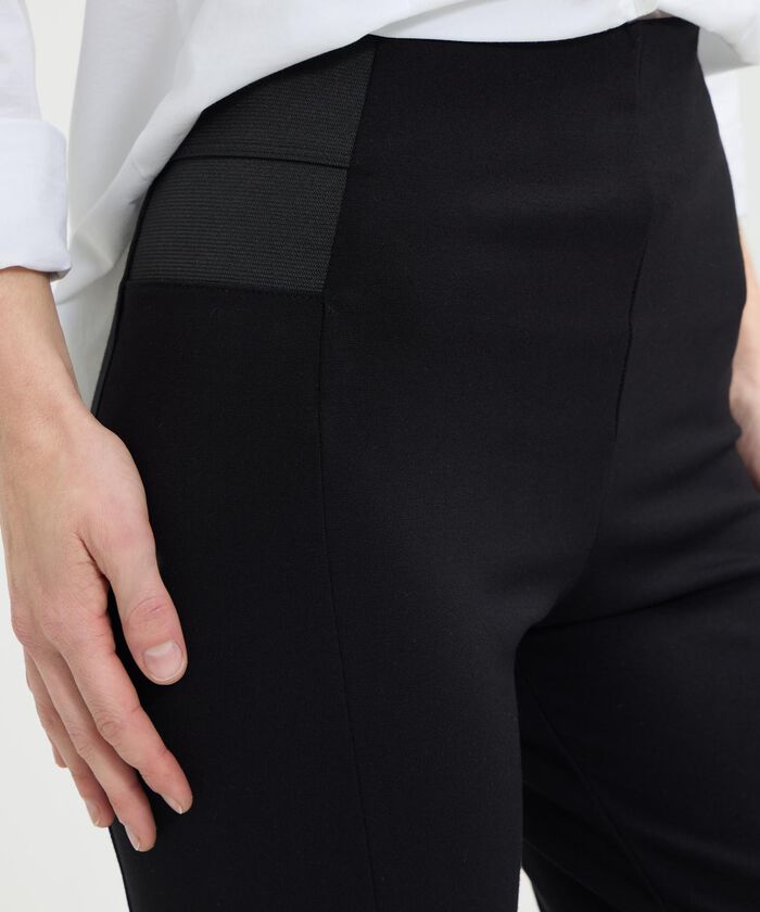 Leggins Unicolor Con Elastico En Costados