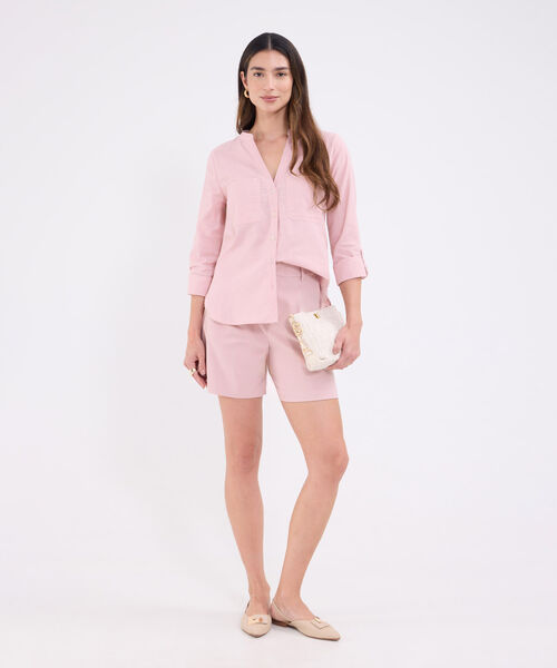 Blusa manga larga unicolor para mujer image number null