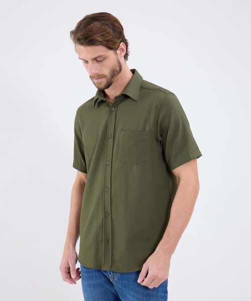 Camisa Unicolor Con Bolsillo image number null