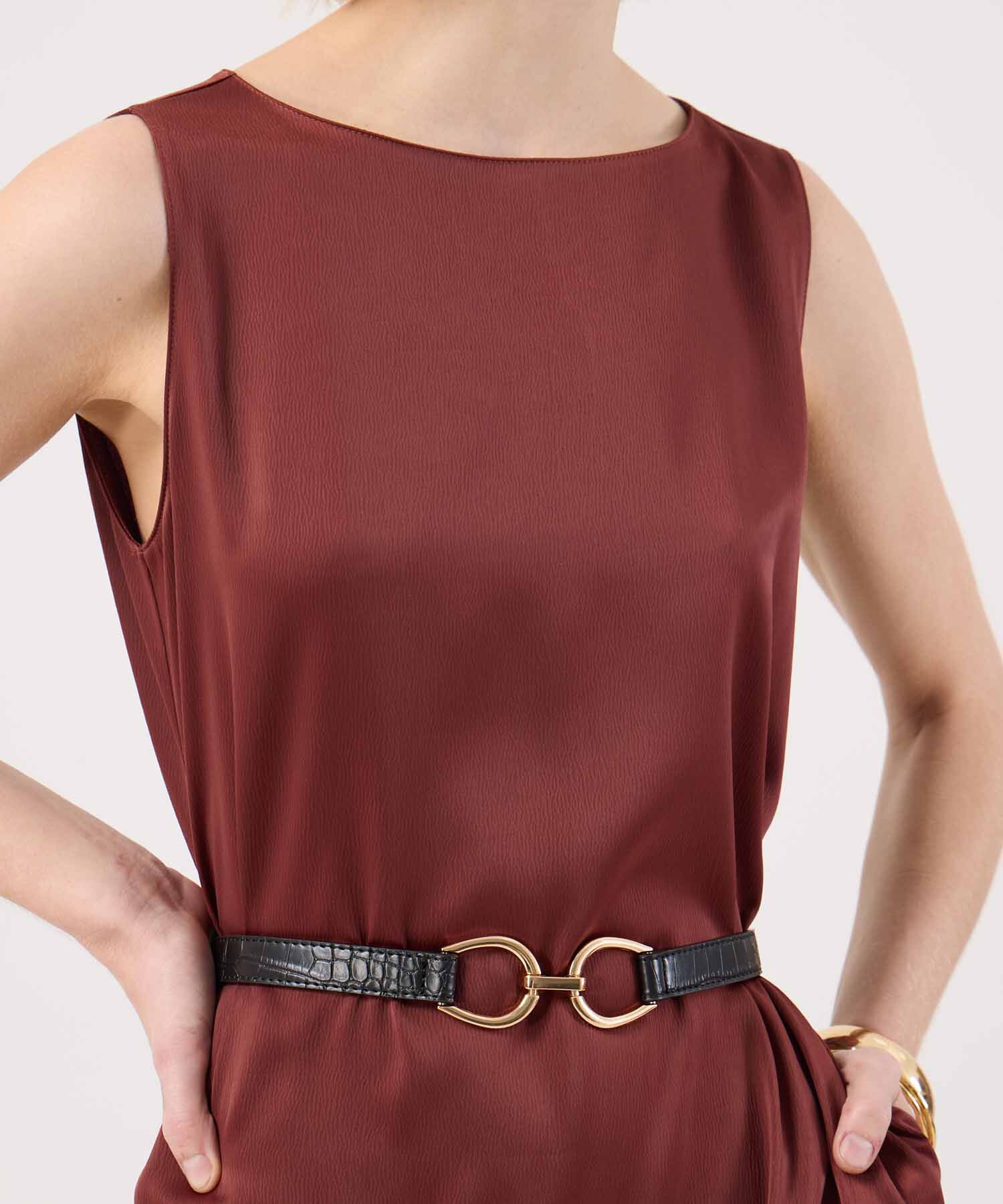 Vestido Unicolor Satinado