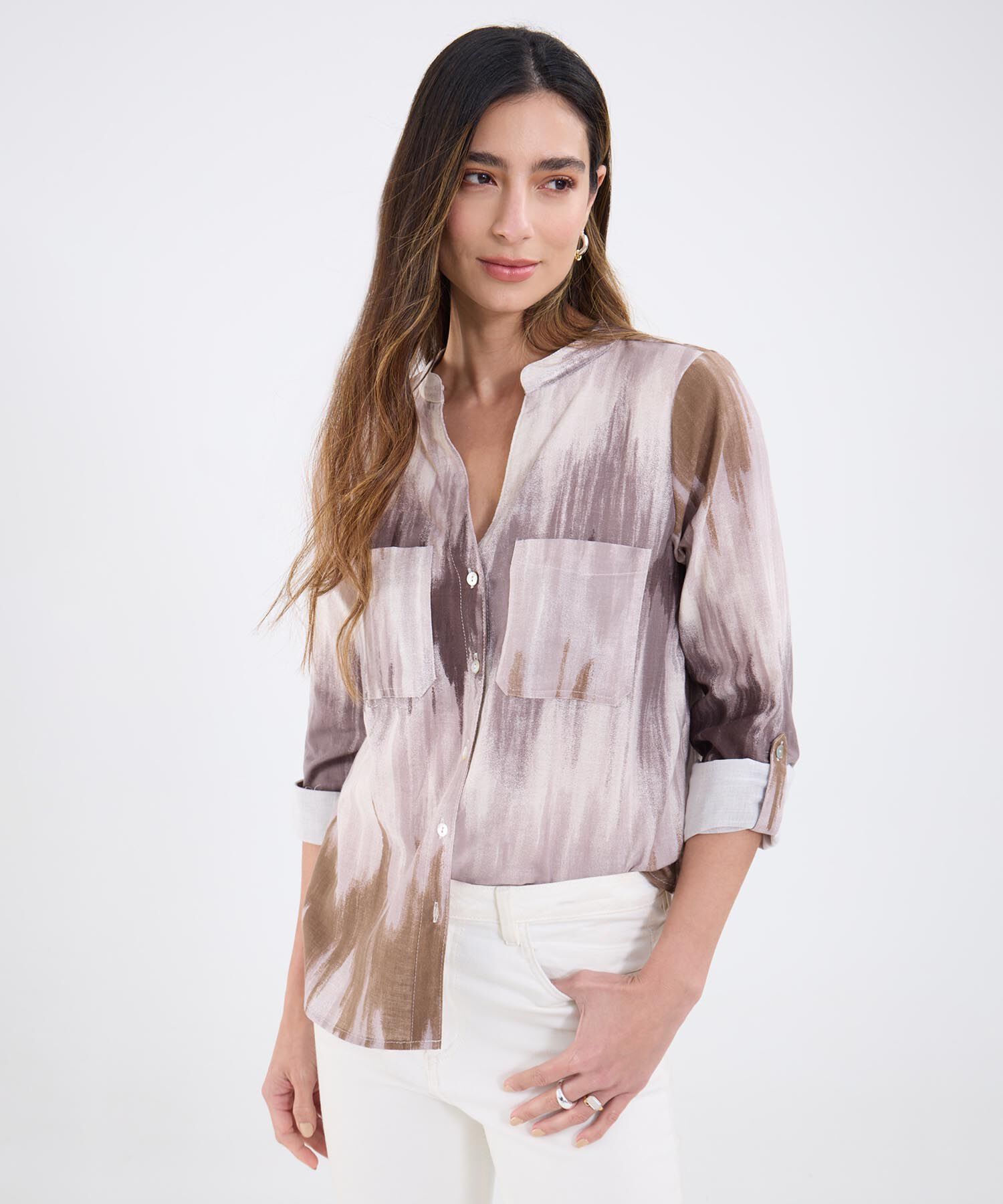 Blusa Estampada Manga Larga