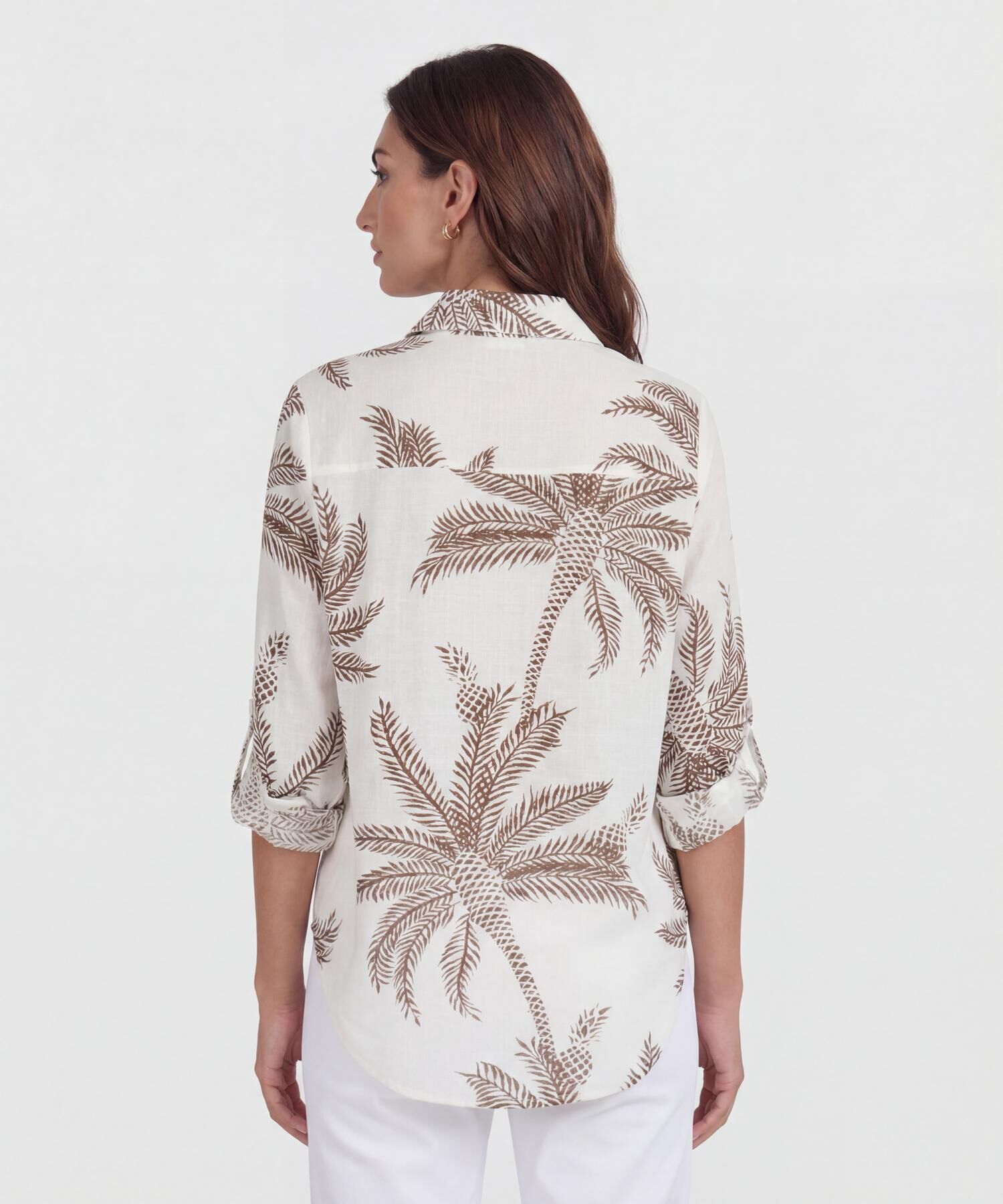 Camisa Estampada Con Charreteras Ajustables 