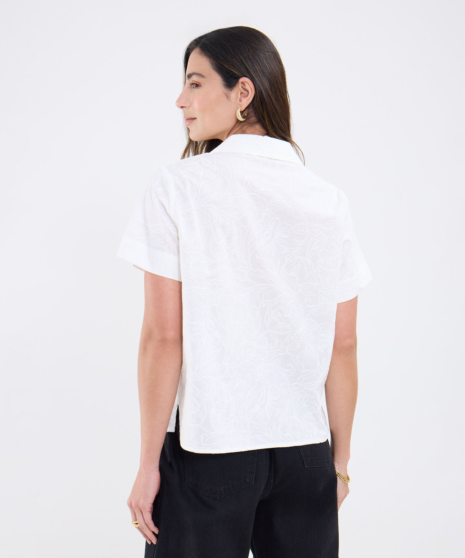 Camisa Estampada Manga Corta