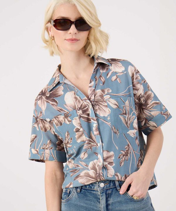 Camisa Manga Corta Con Bolsillo image number null