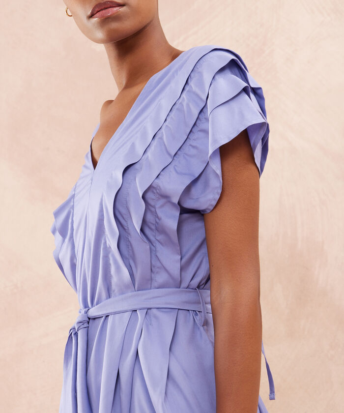 Blusa Manga Sisa Con Alforzas Y Cinturon