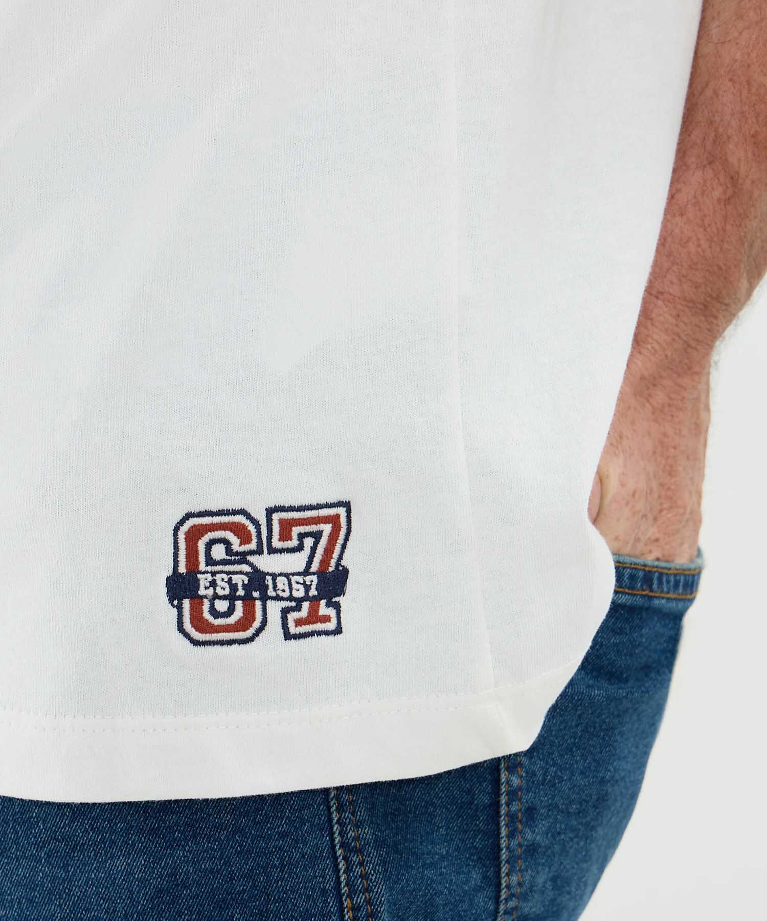 Camiseta Con Bordado Para Hombre