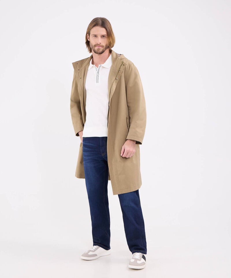 Chaqueta Larga Con Capota 