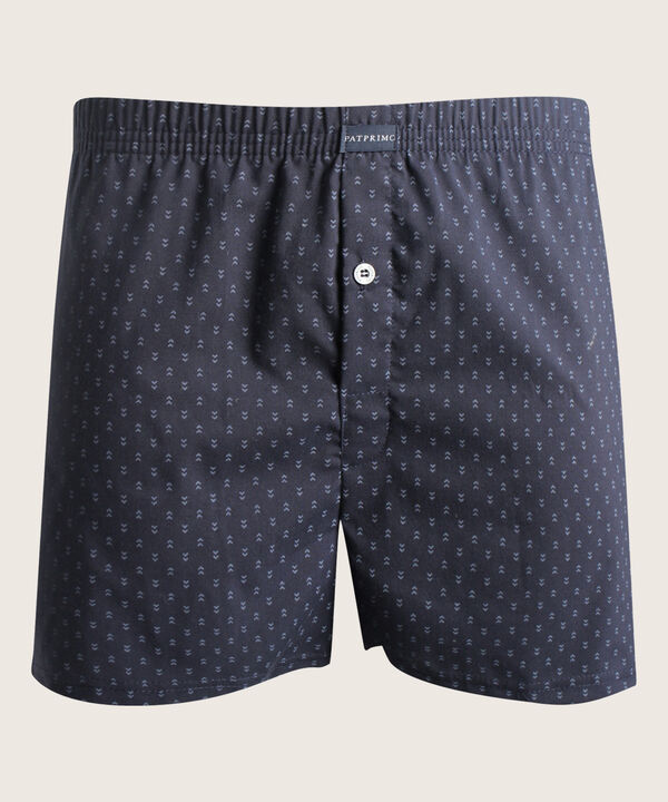 Boxer Pack X3 Pantaloncillo Tejido Plano Amplio Algod&oacute;n Prete&ntilde;ido, Cuadro-Rayas Y Estampado