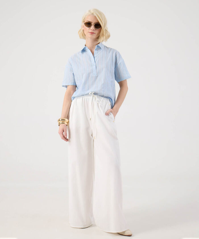 Camisa Manga Corta Bordada