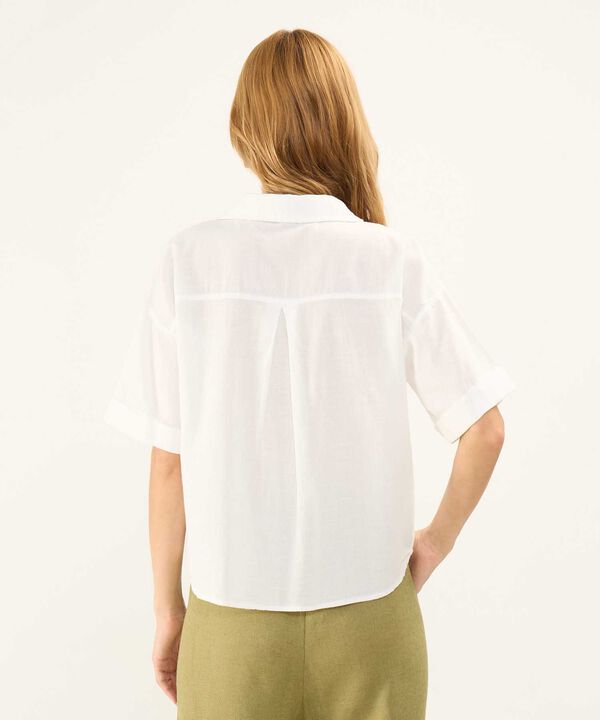 Camisa en Efecto Lino