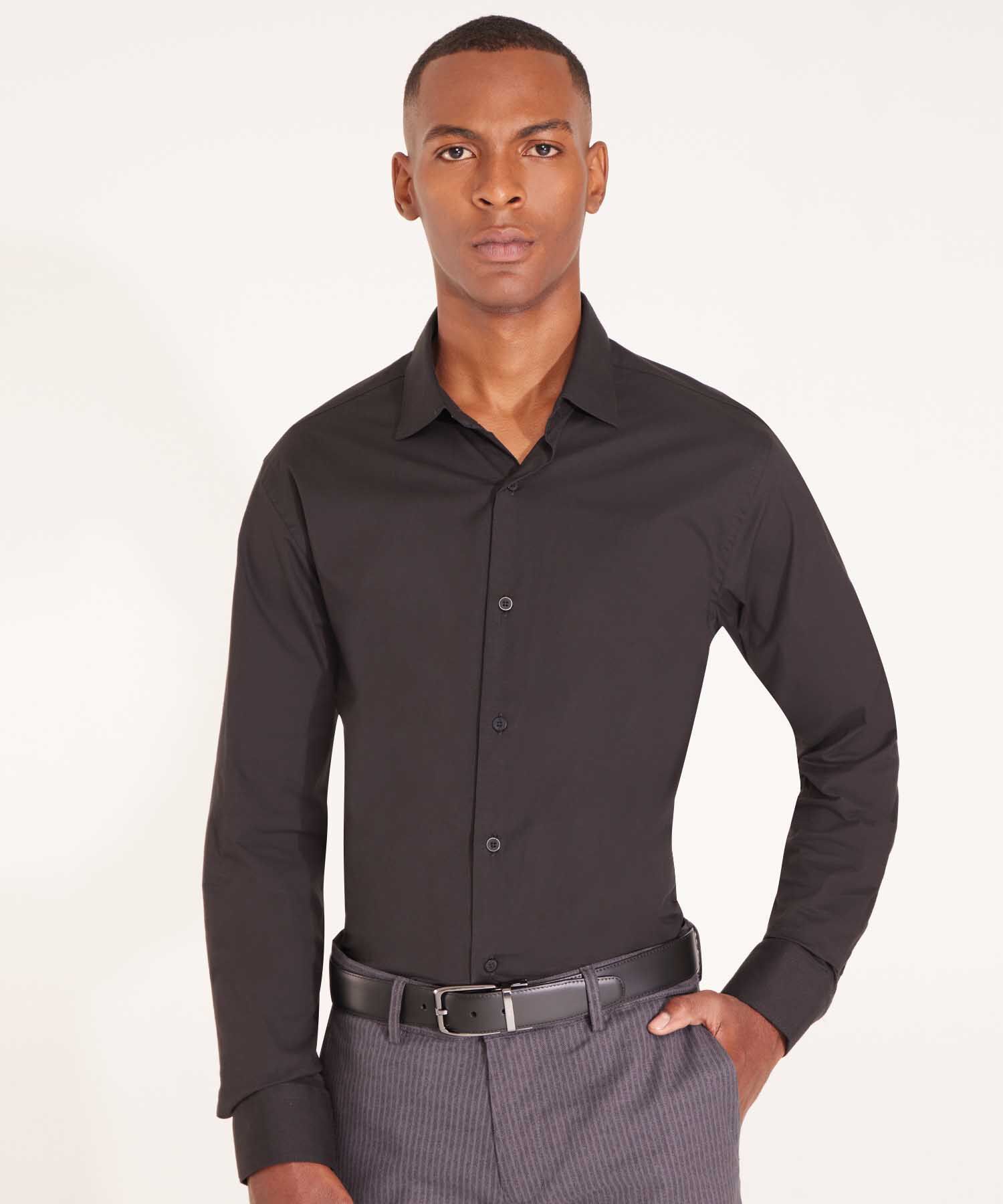 Camisa Corbatera Manga Larga