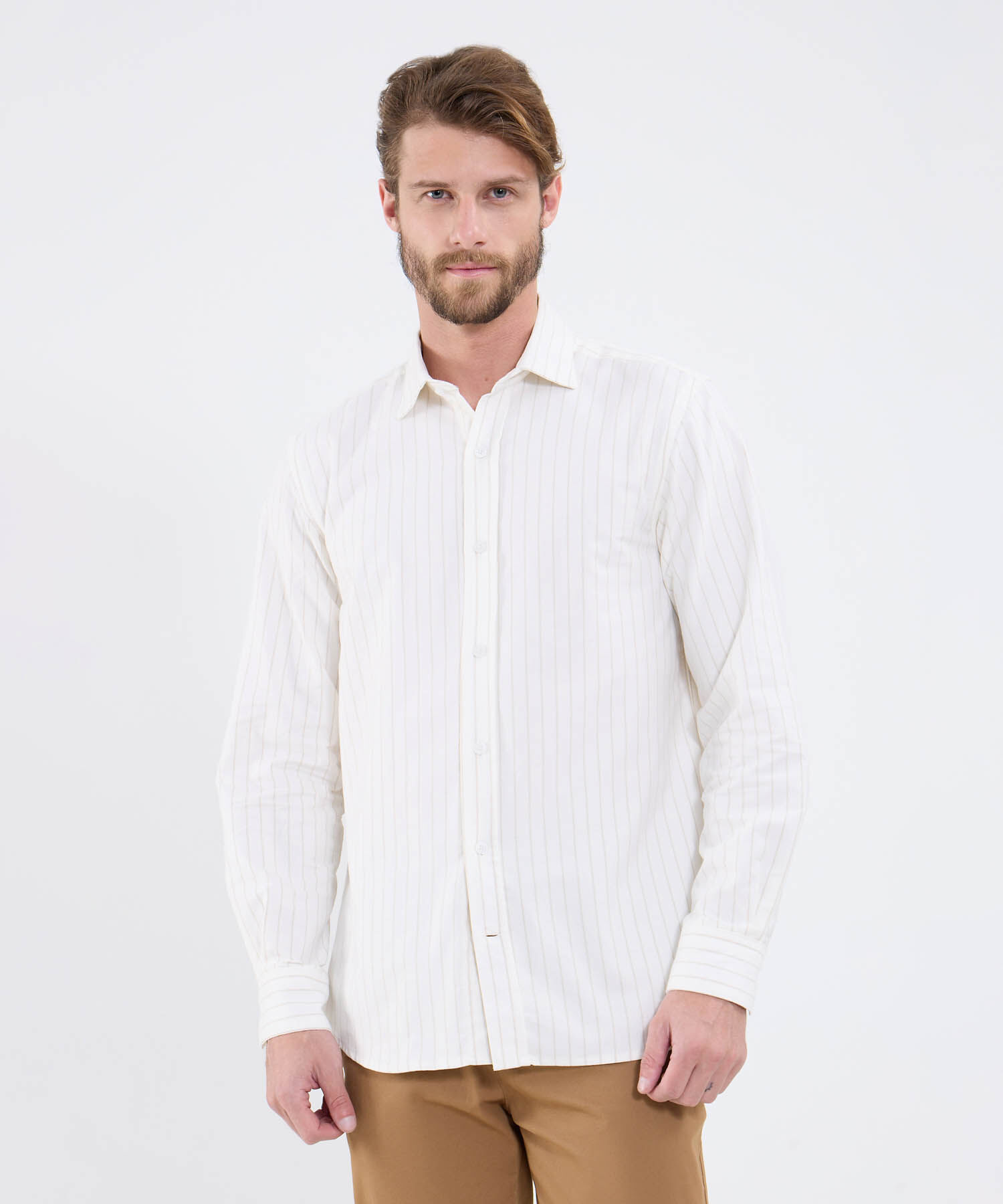 Camisa Con Estampado A Rayas