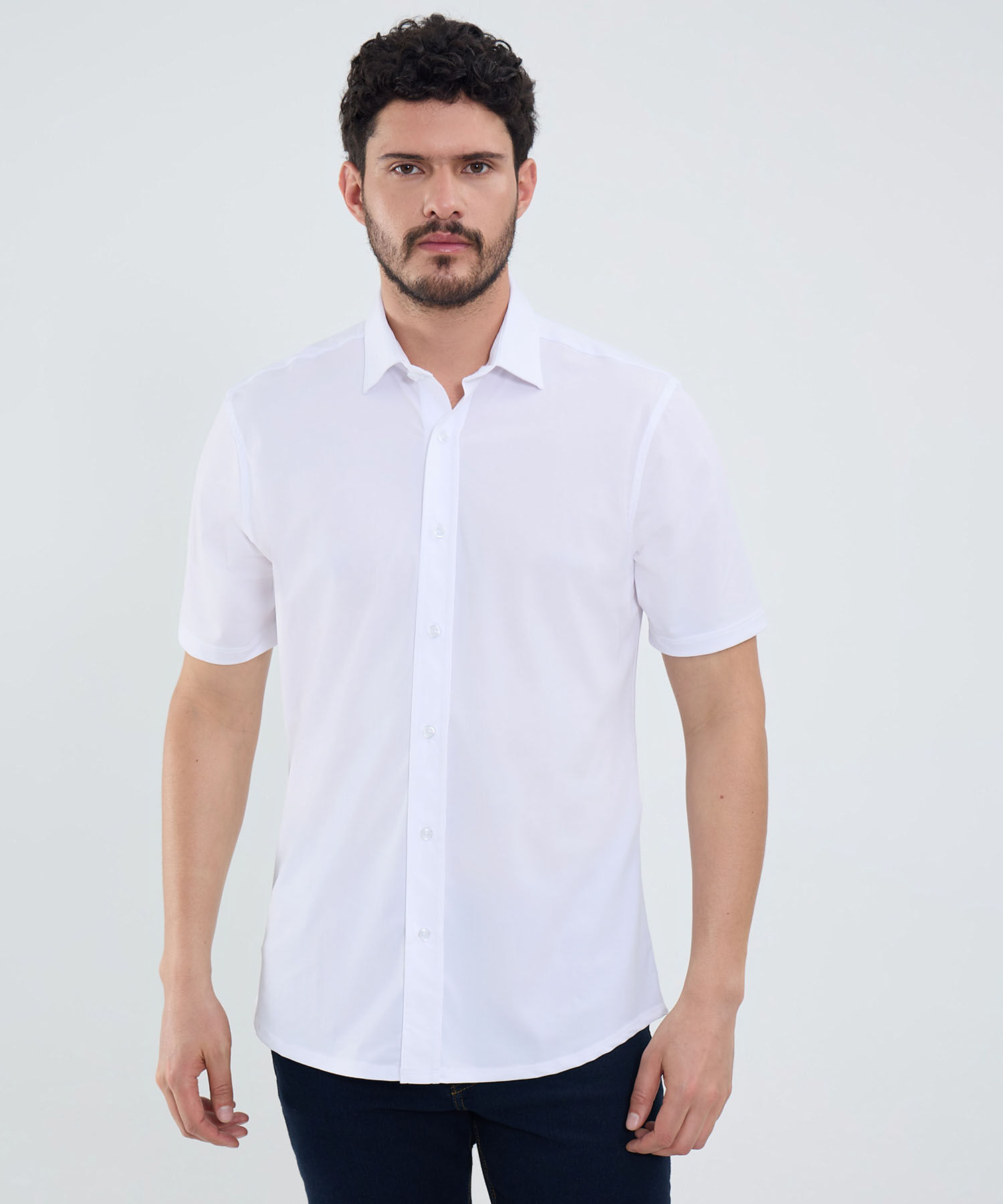 Camisa Manga Corta En Punto